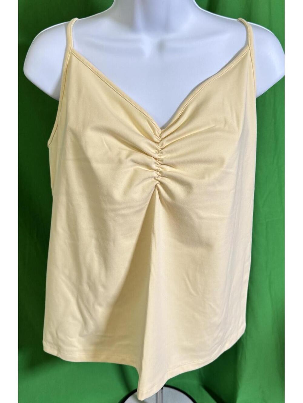Wild Fable Yellow Ruched Cami Top ButterBliss Womens 2X NEW